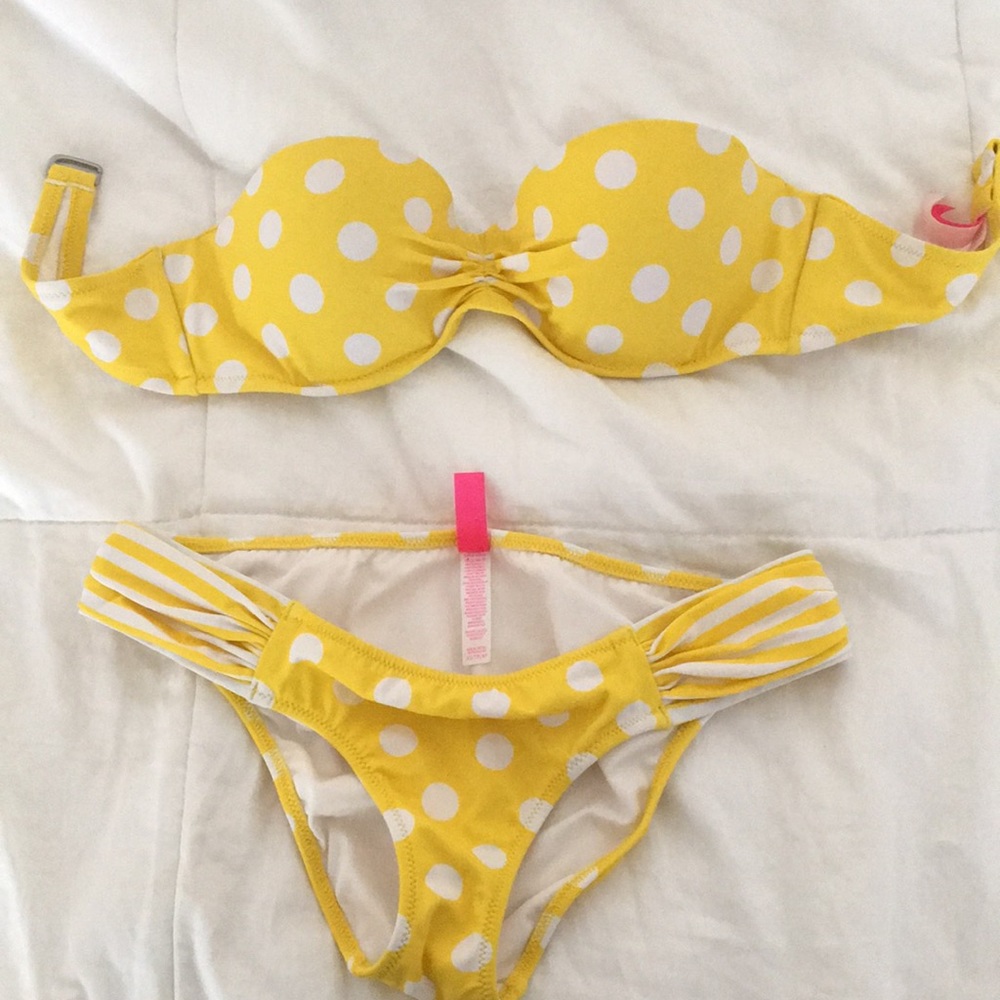 Yellow polka dot bikini